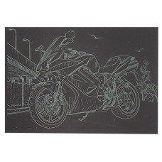 Гравюра А5 "Мотоцикл-2" ГрА5з-9 економ-варіант у пакеті 21 х 14,8 см (ГрА5з-9)