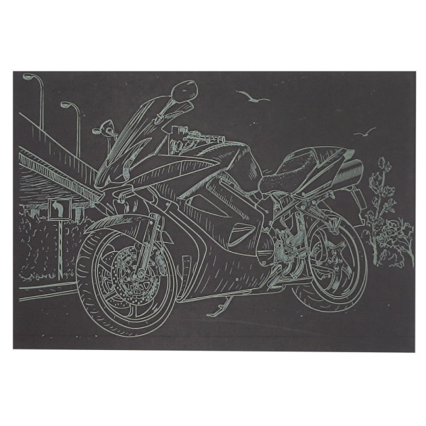 Гравюра А5 "Мотоцикл-2" ГрА5з-9 економ-варіант у пакеті 21 х 14,8 см (ГрА5з-9)