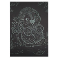 Гравюра А5 "Їжачок на прогулянці" ГрА5з-8 економ варіант у пакеті 21 х 14,8 см (ГрА5з-8)