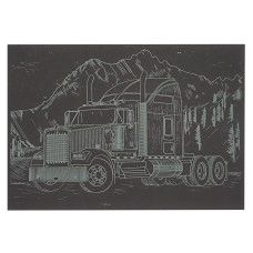 Гравюра А5 "Вантажівка" ГрА5з-5 економ варіант у пакеті 21 х 14,8 см (ГрА5з-5)