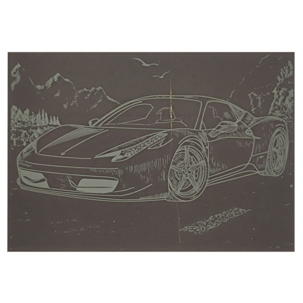 Гравюра А5 "Спорткар" ГрА5з-4 економ варіант у пакеті 21 х 14,8 см (ГрА5з-4)