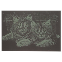 Гравюра А5 "Котики" ГрА5з-3 економ варіант у пакеті 21 х 14,8 см (ГрА5з-3)