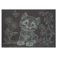 Гравюра А5 "Котик-1" ГрА5з-12 економ варіант у пакеті 21 х 14,8 см (ГрА5з-12)