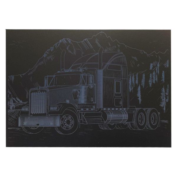 Гравюра А4 "Вантажівка-1" ГрА4-7с економ варіант в пакеті 29,7х21 см (ГрА4-7с)