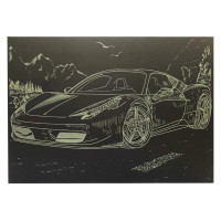 Гравюра А4 "Спорткар-1" ГрА4-8з эконом вариант в пакете 29,7х21 см(ГрА4-8з)