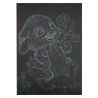 Гравюра А5 "Зайчик на прогулке" ГрА5з-7 эконом вариант в пакете 21 х 14,8 см(ГрА5з-7)