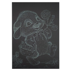 Гравюра А5 "Зайчик на прогулке" ГрА5з-7 эконом вариант в пакете 21 х 14,8 см(ГрА5з-7)