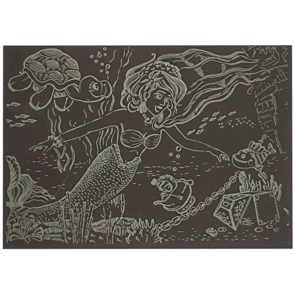Гравюра А5 "Русалонька" ГрА5з-1 економ варіант у пакеті 21 х 14,8 см (ГрА5з-1)