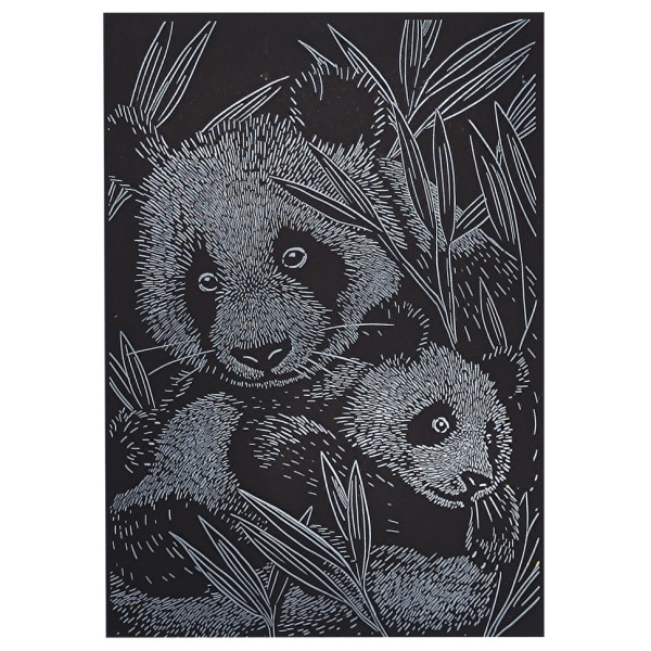 Гравюра А5 "Панды" ГрА5с-33 эконом вариант в пакете 21 х 14,8 см(ГрА5с-33)