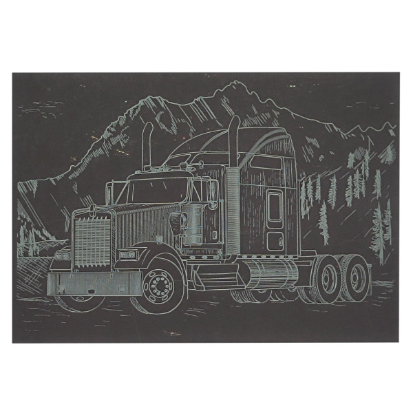 Гравюра А5 "Грузовик" ГрА5з-5 эконом вариант в пакете 21 х 14,8 см(ГрА5з-5)