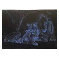 Гравюра А4 "Лев" ГрА4-3с економ варіант в пакеті 29,7х21 см (ГрА4-3с)