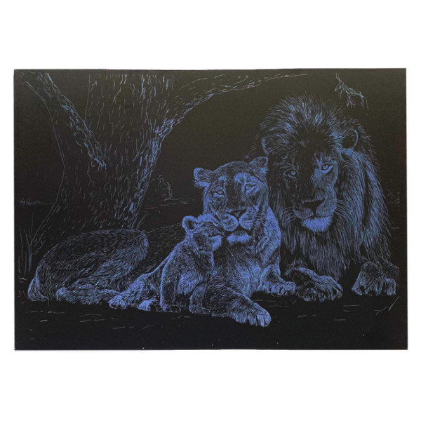 Гравюра А4 "Лев" ГрА4-3с економ варіант в пакеті 29,7х21 см (ГрА4-3с)