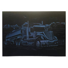 Гравюра А4 "Грузовик" ГрА4-2с эконом вариант в пакете 29,7х21 см(ГрА4-2с)