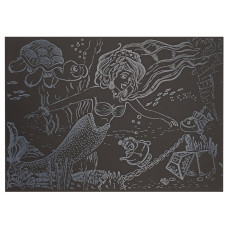 Гравюра А5 "Русалочка" ГрА5с-29 эконом вариант в пакете 21 х 14,8 см(ГрА5с-29)