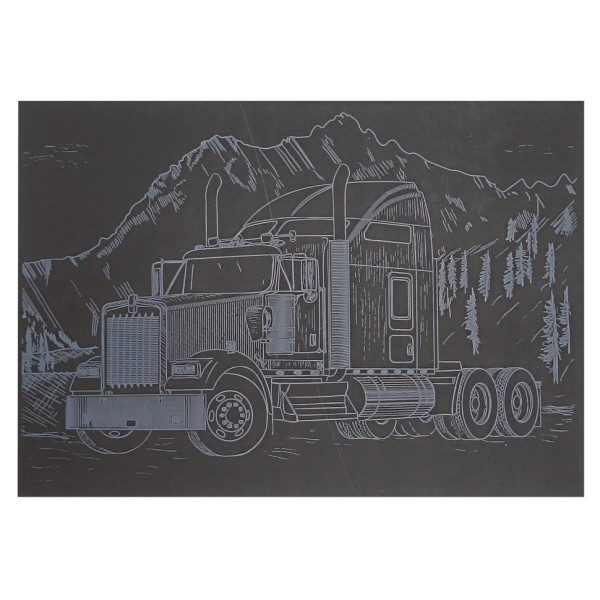 Гравюра А5 "Вантажівка-1" ГрА5с-17 економ варіант у пакеті 21 х 14,8 см (ГрА5с-17)