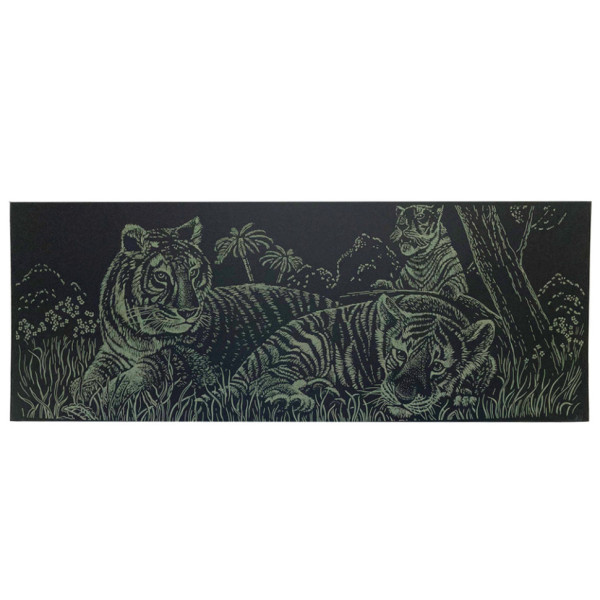 Гравюра панорама "Тигри" ГрВ2-2 економ варіант в пакеті 41х15 см (ГрВ2-2)