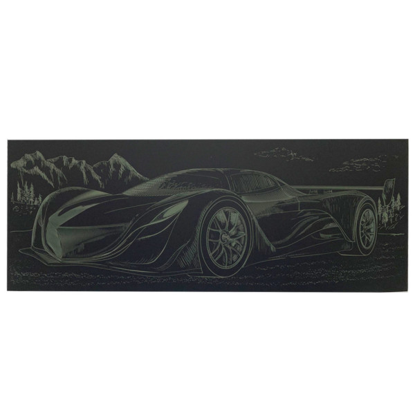 Гравюра панорама "Спорткар" ГрВ2-4 економ варіант в пакеті 41х15 см (ГрВ2-4)