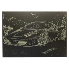 Гравюра А4 "Спорткар-1" ГрА4-8з економ варіант в пакеті 29,7х21 см (ГрА4-8з)