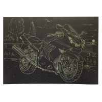 Гравюра А4 "Мотоцикл-1" ГрА4-12з економ варіант в пакеті 29,7х21 см (ГрА4-12з)
