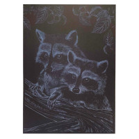 Гравюра А4 "Єнот" ГрА4-16с економ варіант в пакеті 29,7х21 см (ГрА4-16с)