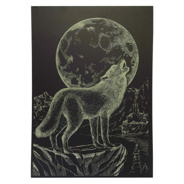 Гравюра А4 "Вовк" ГрА4-9з економ варіант в пакеті 29,7х21 см (ГрА4-9з)