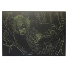 Гравюра А4 "Ведмідь" ГрА4-17з економ варіант в пакеті 29,7х21 см (ГрА4-17з)