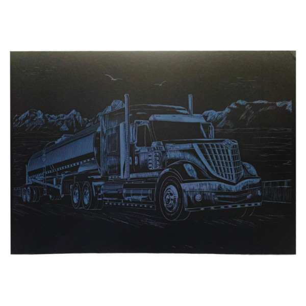 Гравюра А4 "Вантажівка" ГрА4-2с економ варіант в пакеті 29,7х21 см (ГрА4-2с)