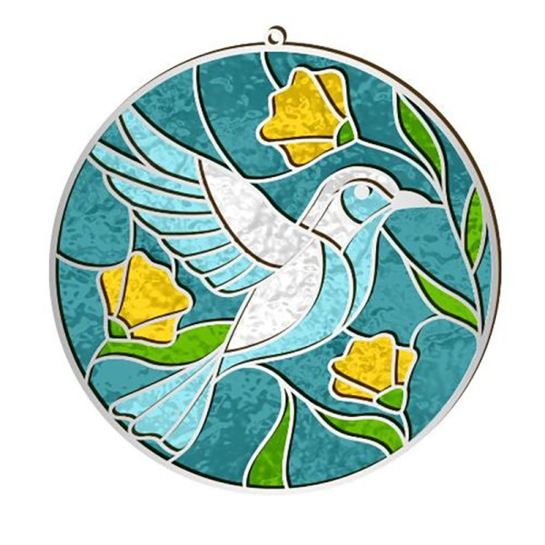 Набор для витражной живописи по номерам "Весна прилетела" FDSGK-008(FDSGK-008)