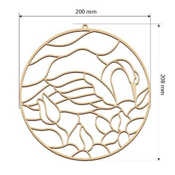 Заготовка для вітражного живопису "Лебедина пісня" FDSGB-09 (FDSGB-09)