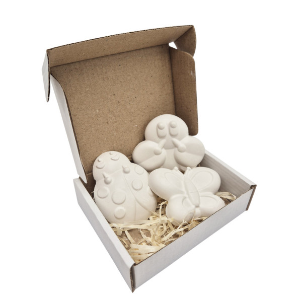 Гіпсові фігурки для декорування "Чарівні комахи" gips005, 3 фігурки (gips005)