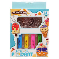 Набір для творчості "Magic dough" 5040-43-50(Turquoise) форми для брелків, стрази, фарби  (5040-43-50(Turquoise))