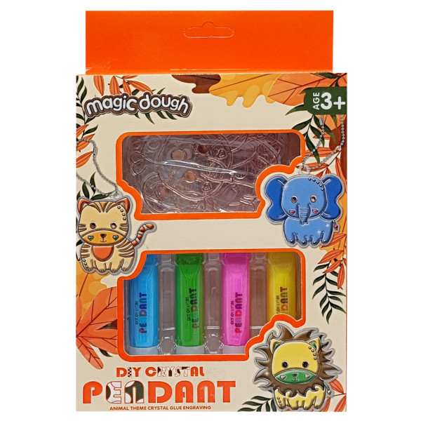 Набір для творчості "Magic dough" 5040-43-50(Orange) форми для брелків, стрази, фарби (5040-43-50(Orange))