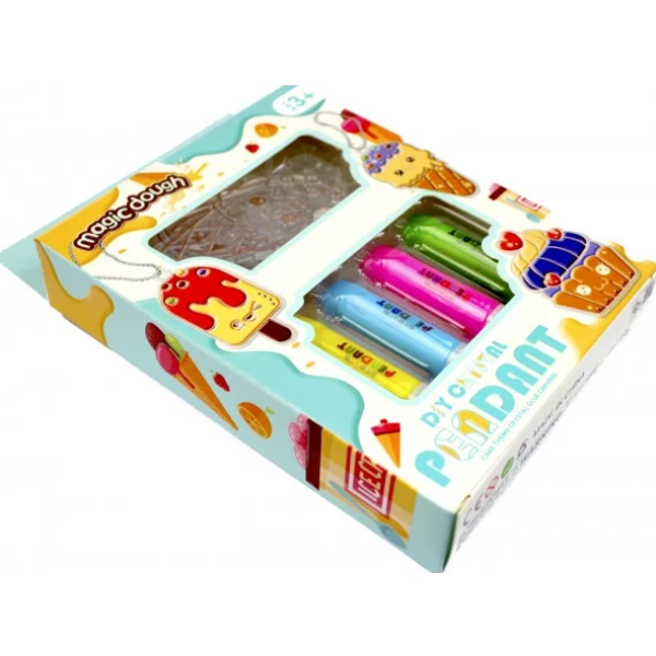 Набір для творчості "Magic dough" 5040-43-50(Turquoise) форми для брелків, стрази, фарби  (5040-43-50(Turquoise))