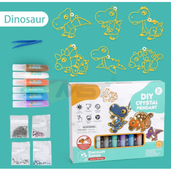 Набір для творчості "Dino" 9045E, брелоки, розмальовка, намистини, фарба (9045E)