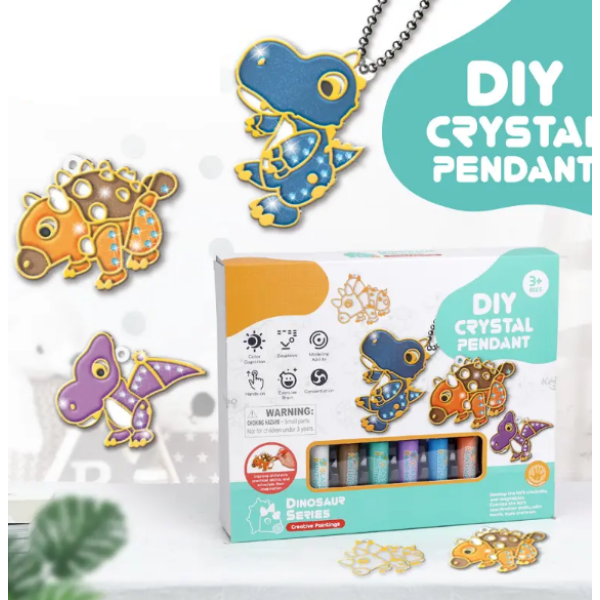 Набір для творчості "Dino" 9045E, брелоки, розмальовка, намистини, фарба (9045E)
