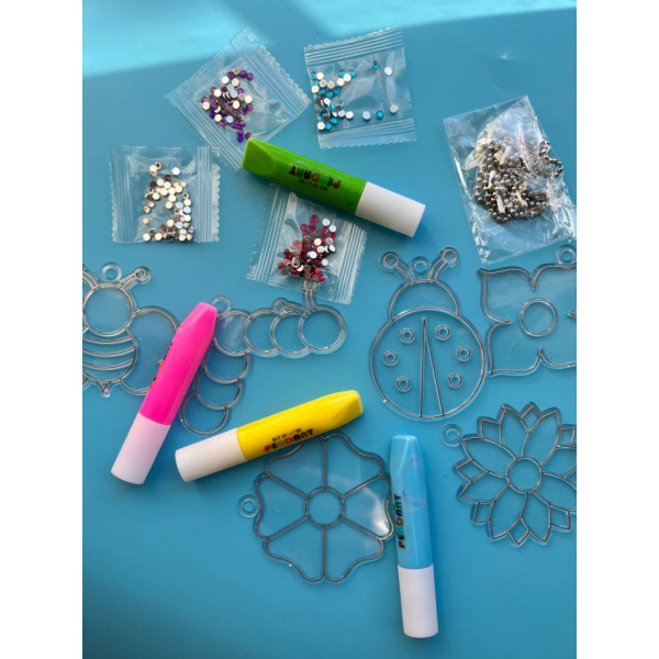 Набір для творчості "Magic dough" 5040-43-50(Green) форми для брелків, стрази, фарби (5040-43-50(Green))