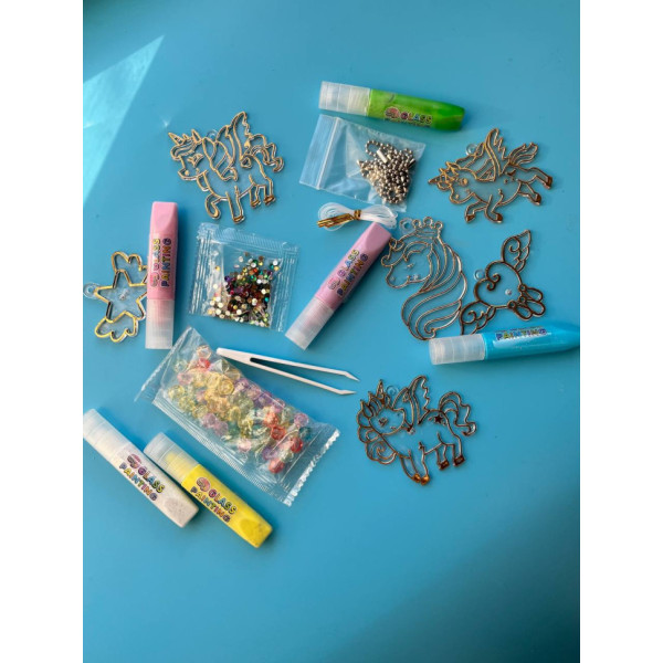 Набір для творчості "Unicorn" 9042E, брелоки, розфарбування, намистини, фарба  (9042E)