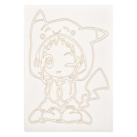 Картина-трафарет для розфарбовування піском "Дівчинка аніме" Sand Box T-a5208 A5 (T-a5208)