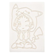 Картина-трафарет для розфарбовування піском "Дівчинка аніме" Sand Box T-a5208 A5 (T-a5208)