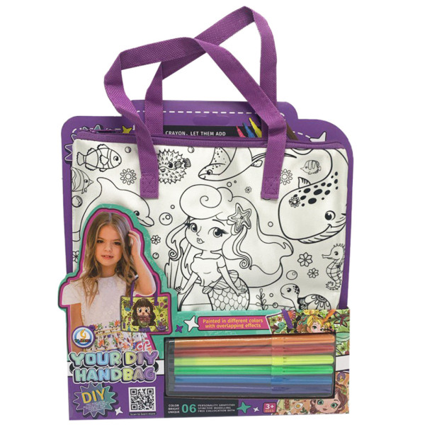 Дитячий набір для творчості "Сумка-розмальовка" Z186-4D 1 відділення (Z186-4D)