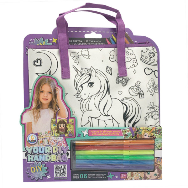 Дитячий набір для творчості "Сумка-розмальовка" Z186-4C 1 відділення (Z186-4C)