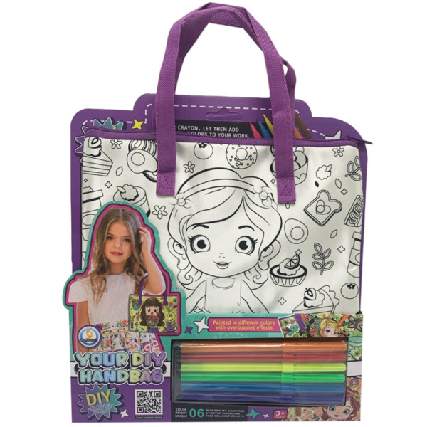 Дитячий набір для творчості "Сумка-розмальовка" Z186-4B 1 відділення (Z186-4B)