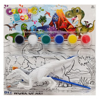 Набір для творчості розмальовка "Динозавр" MK 5490-2, 1 фігурка, фарби 6 кольорів (MK 5490-2)