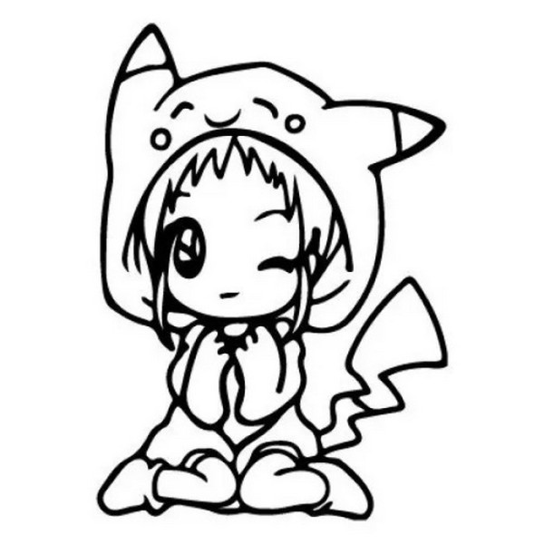 Картина-трафарет для розфарбовування піском "Дівчинка аніме" Т-а5208 А5 (Т-а5208)