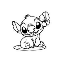 Картина-трафарет для розфарбовування піском "Звірятко з квіткою" Т-а4267 А4 (Т-а4267)