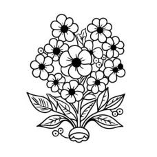 Картина-трафарет для розфарбовування піском "Букет №1" Т-а5221 А5 (Т-а5221)