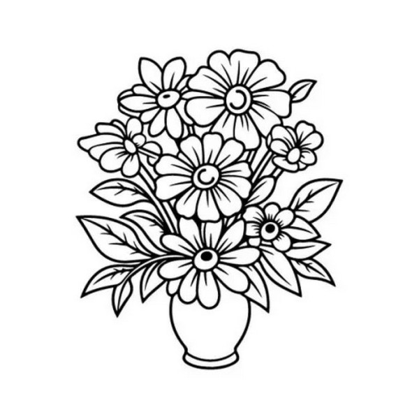 Картина-трафарет для розфарбовування піском "Букет №2" Т-а5222 А5 (Т-а5222)