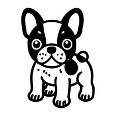 Картина-трафарет для розфарбовування піском "Бульдог" Т-а5197 А5 (Т-а5197)