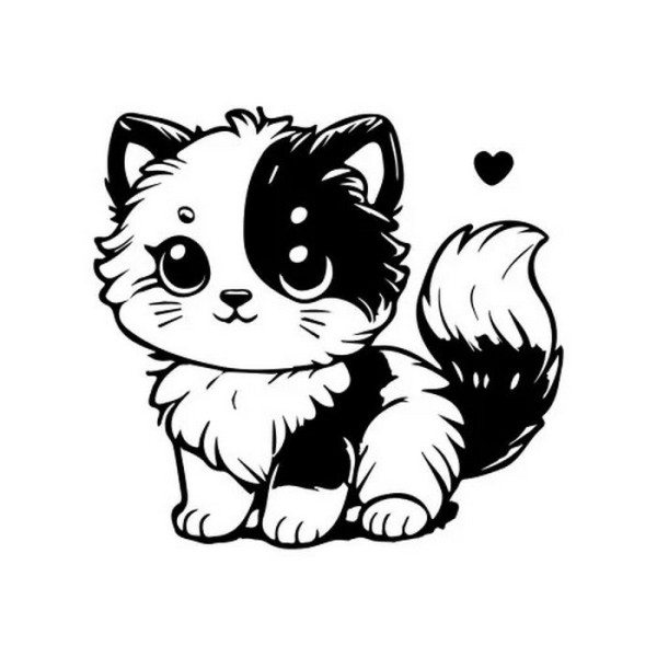 Картина-трафарет для розфарбовування піском "Кошеня" Т-а5200 А5 (Т-а5200)