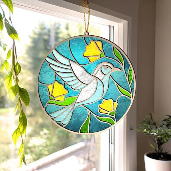 Набір для вітражного живопису за номерами "Весна прилетіла" FDSGK-008 (FDSGK-008)